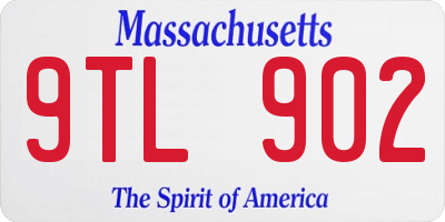 MA license plate 9TL902