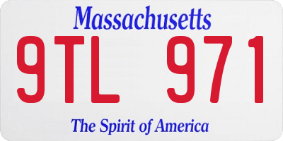 MA license plate 9TL971