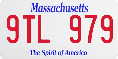 MA license plate 9TL979