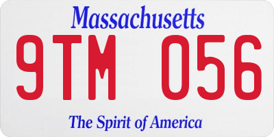 MA license plate 9TM056