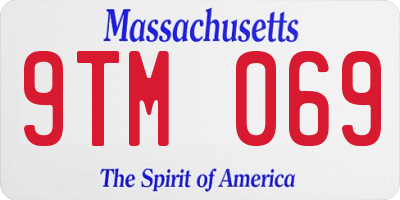 MA license plate 9TM069