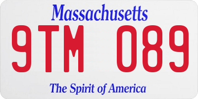 MA license plate 9TM089