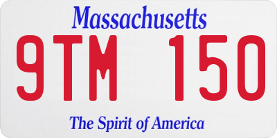 MA license plate 9TM150