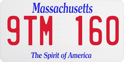 MA license plate 9TM160