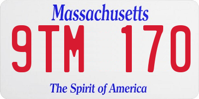 MA license plate 9TM170