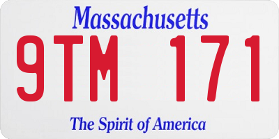 MA license plate 9TM171
