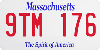 MA license plate 9TM176