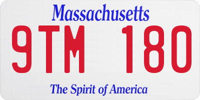 MA license plate 9TM180