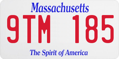 MA license plate 9TM185