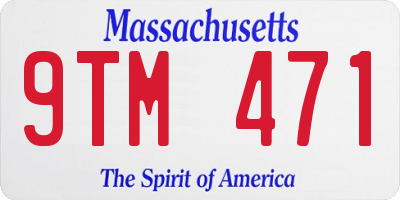 MA license plate 9TM471