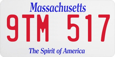 MA license plate 9TM517