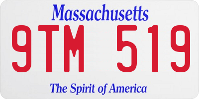 MA license plate 9TM519