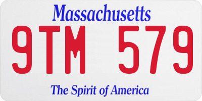 MA license plate 9TM579