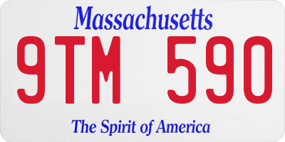 MA license plate 9TM590