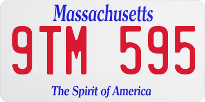 MA license plate 9TM595