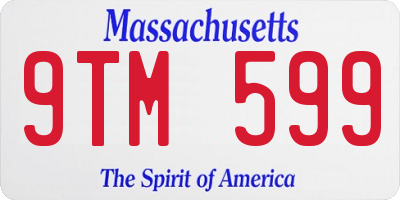 MA license plate 9TM599