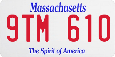 MA license plate 9TM610