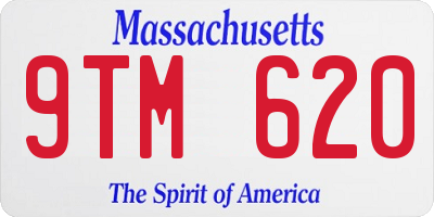 MA license plate 9TM620