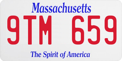 MA license plate 9TM659