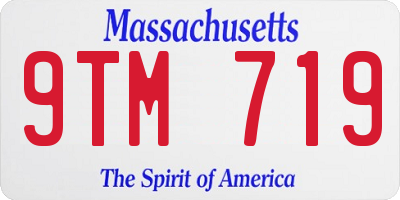 MA license plate 9TM719