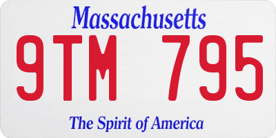 MA license plate 9TM795