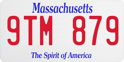 MA license plate 9TM879
