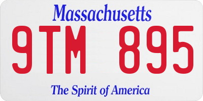 MA license plate 9TM895