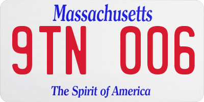 MA license plate 9TN006