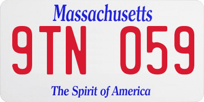 MA license plate 9TN059