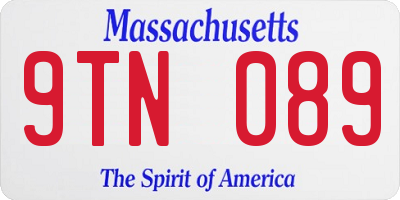 MA license plate 9TN089