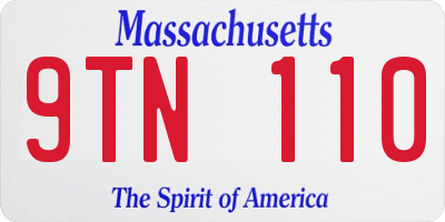 MA license plate 9TN110