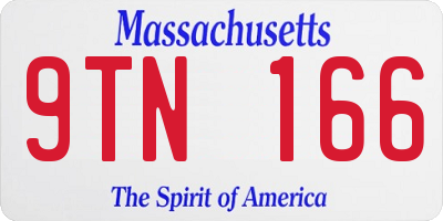 MA license plate 9TN166
