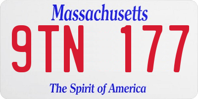 MA license plate 9TN177
