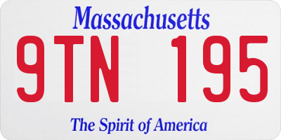 MA license plate 9TN195