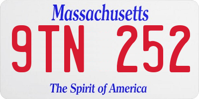 MA license plate 9TN252