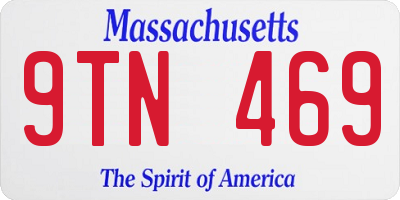 MA license plate 9TN469