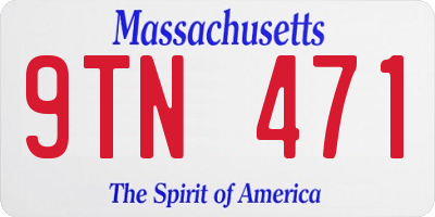 MA license plate 9TN471