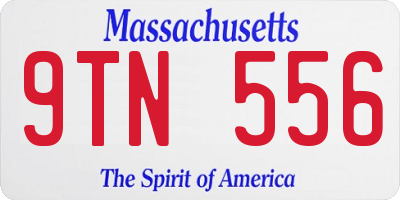 MA license plate 9TN556