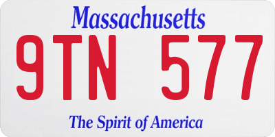 MA license plate 9TN577