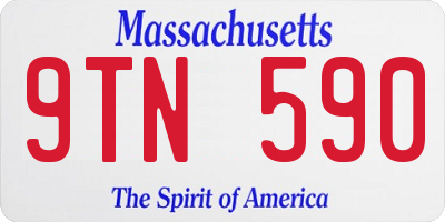MA license plate 9TN590