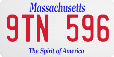 MA license plate 9TN596