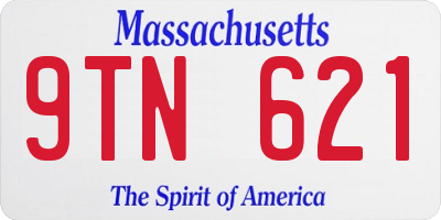 MA license plate 9TN621