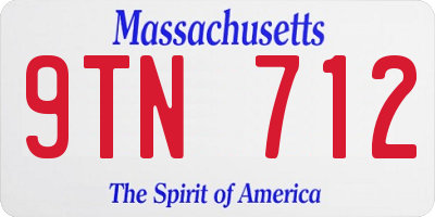 MA license plate 9TN712
