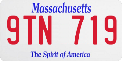 MA license plate 9TN719