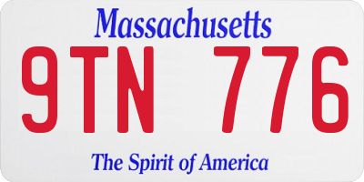 MA license plate 9TN776
