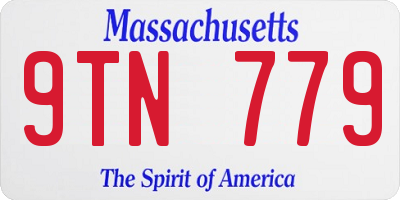 MA license plate 9TN779