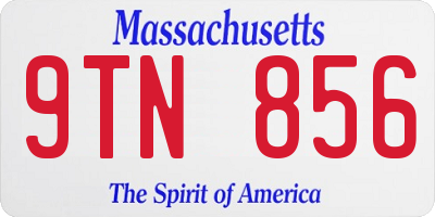 MA license plate 9TN856