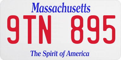 MA license plate 9TN895