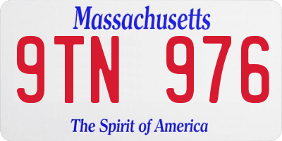 MA license plate 9TN976