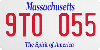 MA license plate 9TO055